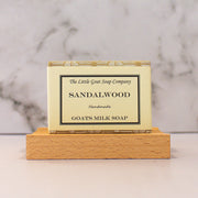 Sandalwood Goat Milk Soap bar, 100g, warm woody scent