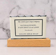 Sandalwood, Patchouli & Lime Goat Milk Soap bar, 100g, woody citrus scent