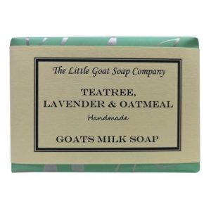 The Little Goat Soap Company Teatree, Lavender and oatmeal Soap Packaging