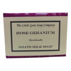The Little Goat Soap Company Rose Geranium Soap Packaging