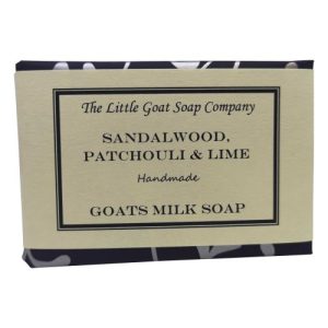 The Little Goat Soap Company Sandalwood, Patchouli and Lime Soap Packaging